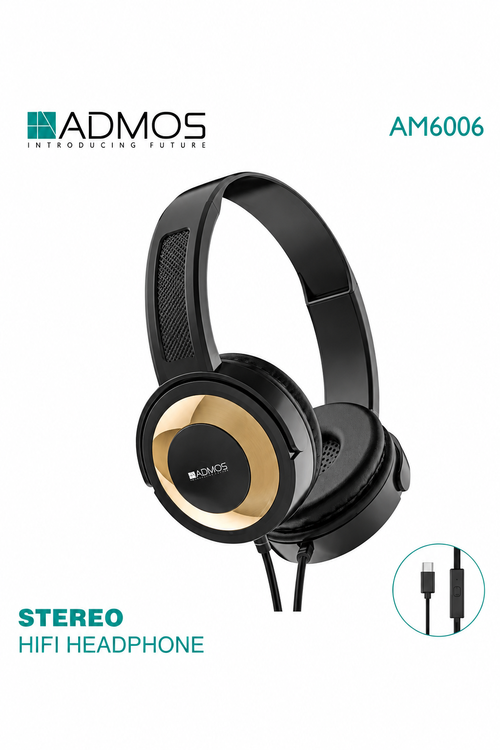 ADMOS AM6006 Stereo Hi-Fi Headphones