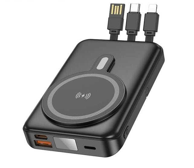 Admos Magnetic Wireless Charging 10000mAh Power bank APB-758 – Black