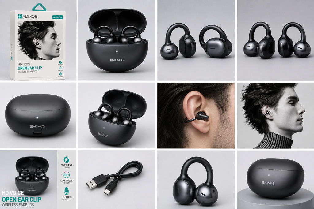 ADMOS AM-681EP Open-Ear Clip Wireless Earbuds