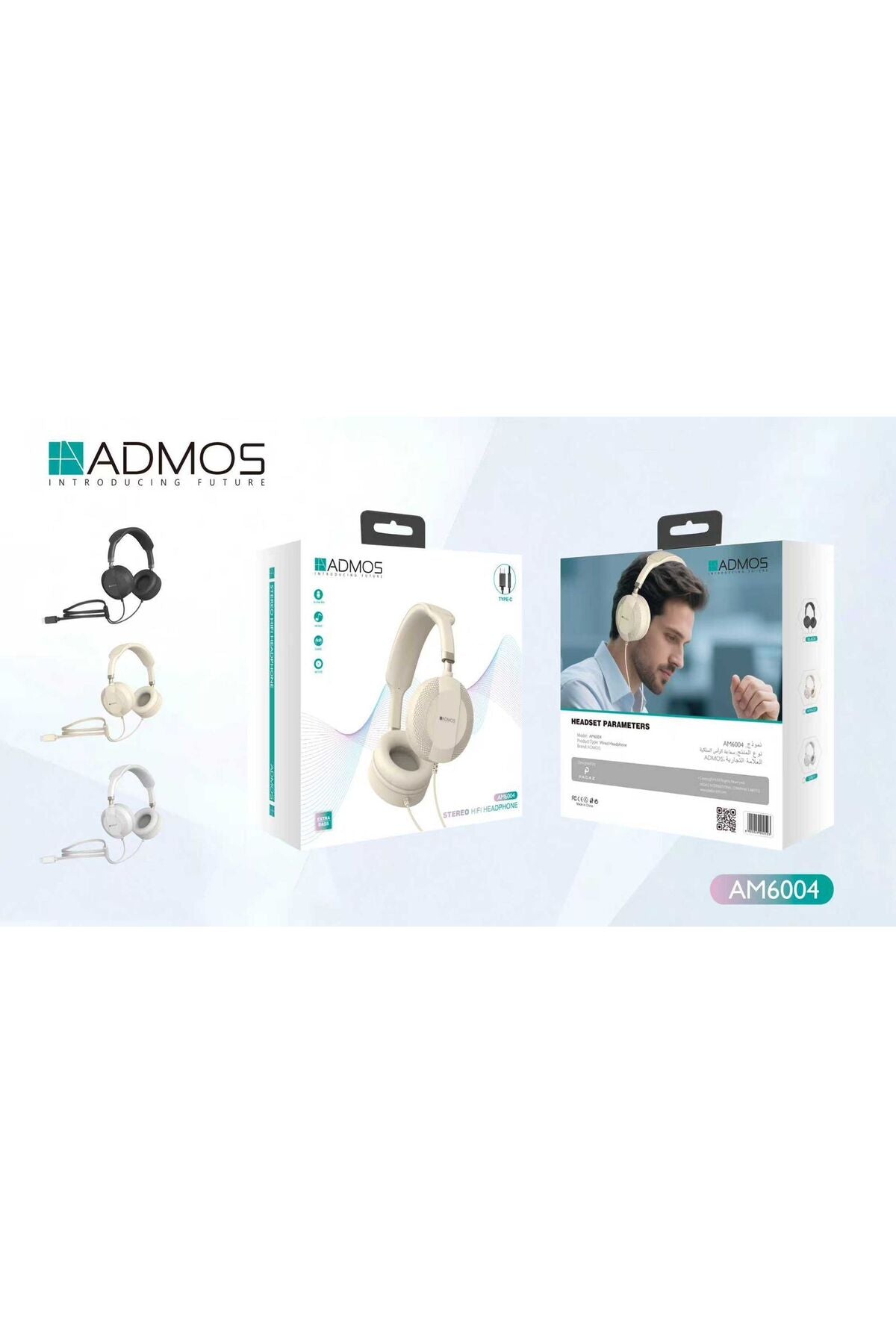 ADMOS AM6004 Stereo Hi-Fi Headphones