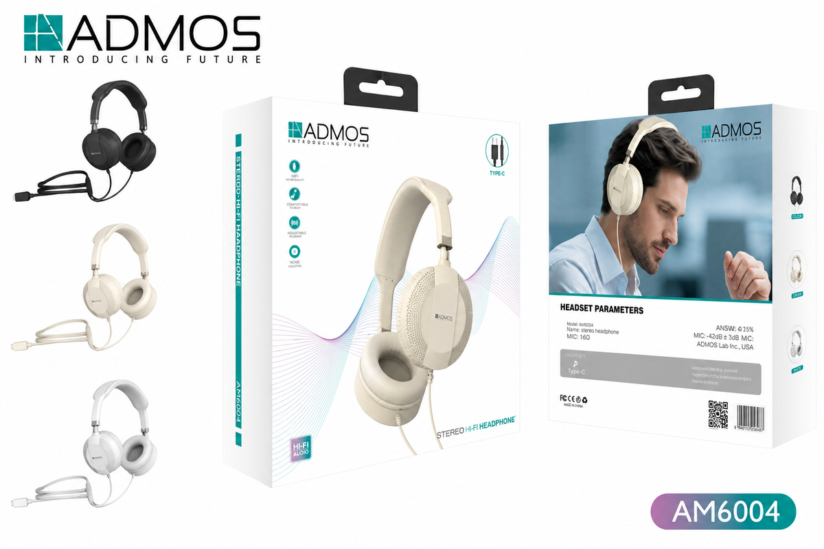 ADMOS AM6004 Stereo Hi-Fi Headphones